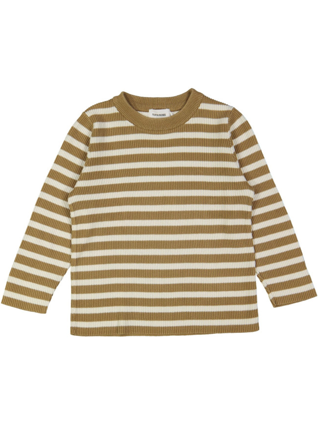 pull bruin beige streep 04j .