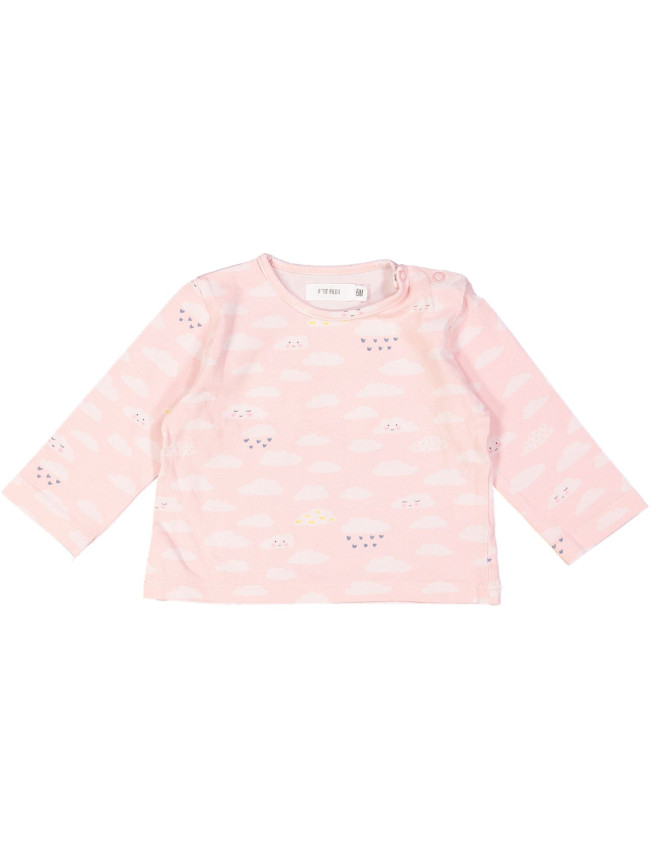 t-shirt roze wolken 06m