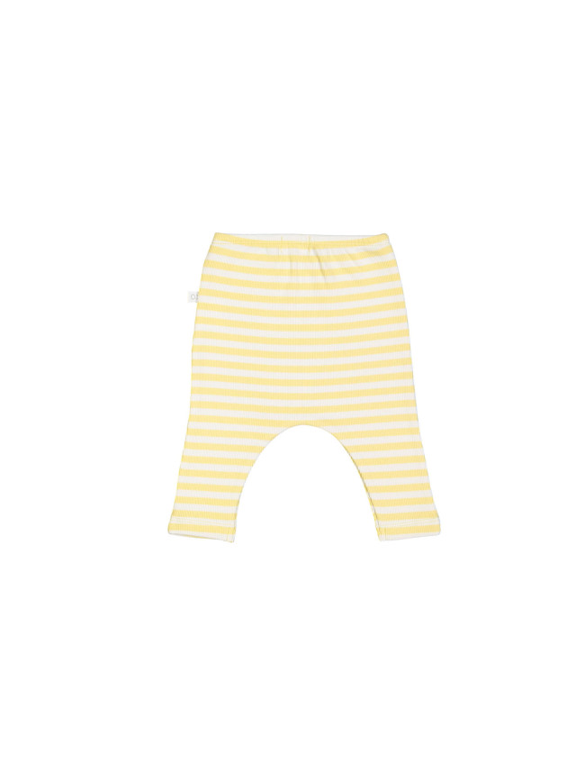 Pants rib stripe yellow