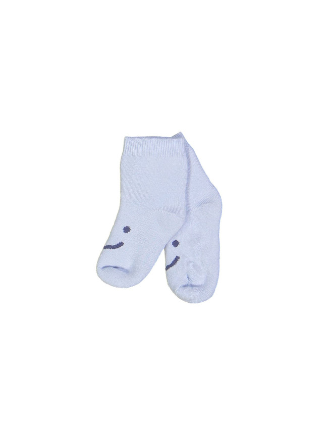 socks baby smile light blue