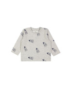 t-shirt mini Monsieur Meteor gris clair chiné