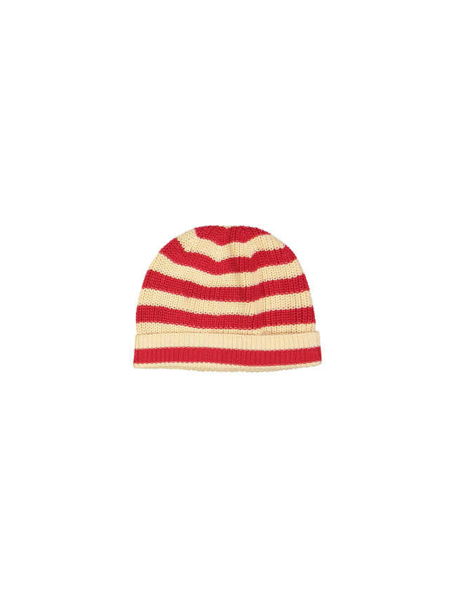 muts tricot rayé rouge