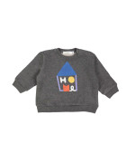 Sweater mini home chiné donkergrijs 12m