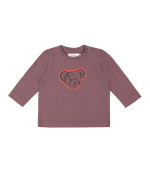 T-shirt teddy bear aubergine 09m