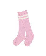 Chaussette rayé rose