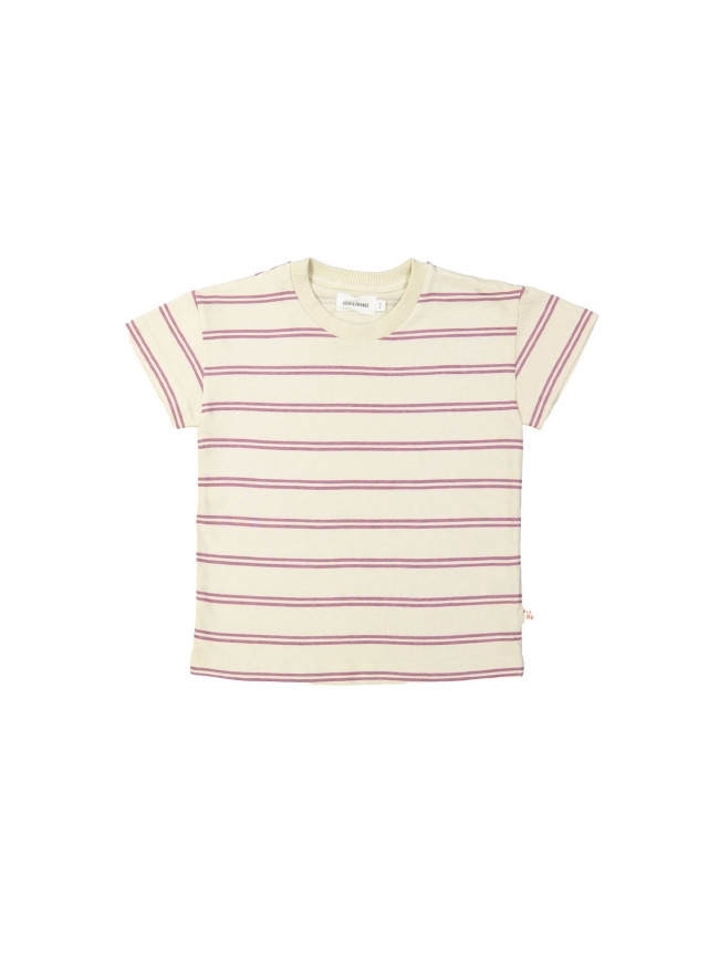 T-shirt streep mauve 18m