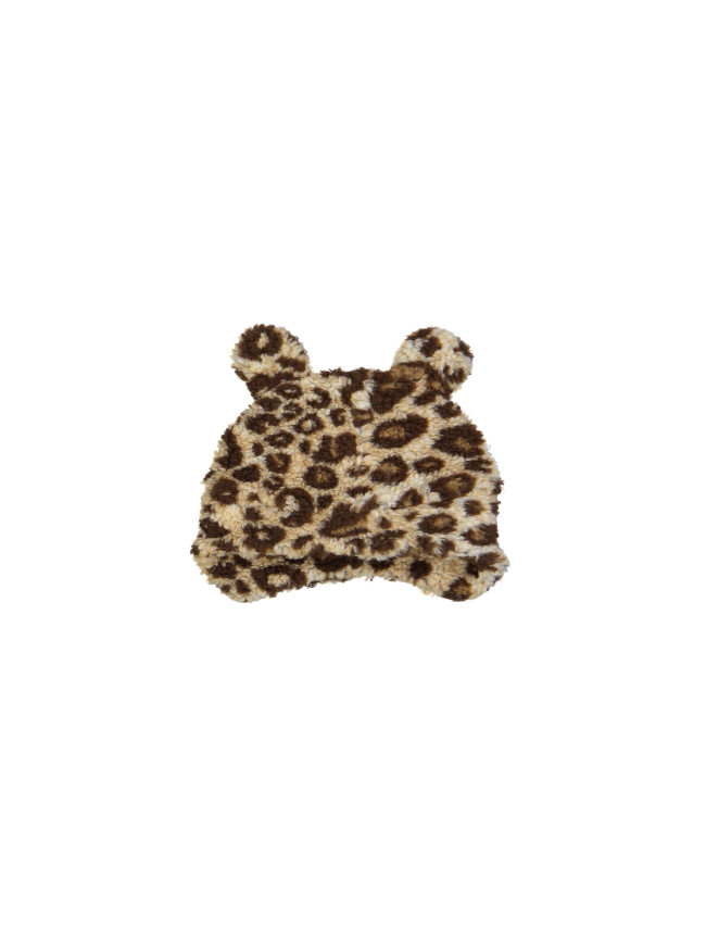 bonnet leopard beige