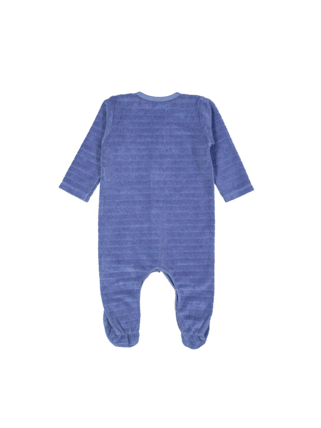 pyjama ribspons heart blauw 00m