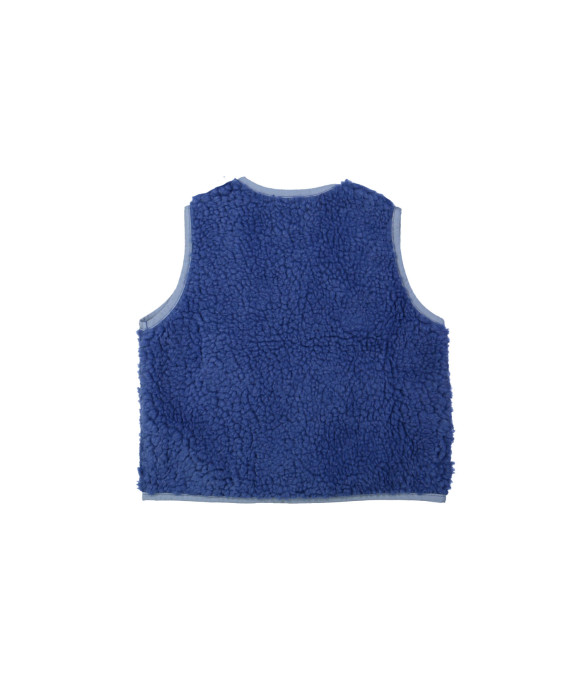 Bodywarmer teddy blauw