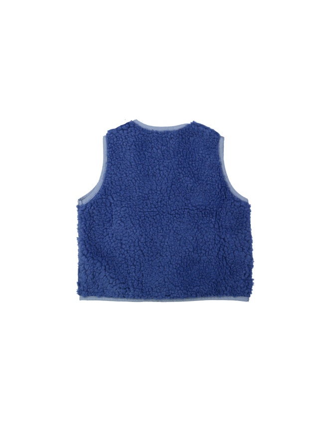 Bodywarmer teddy blauw 12m-18m