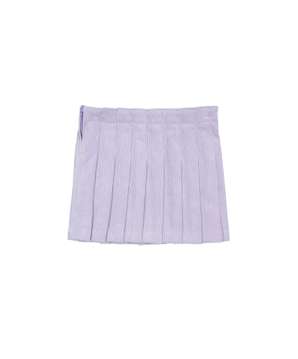 Pleated skirt ribbed lilac