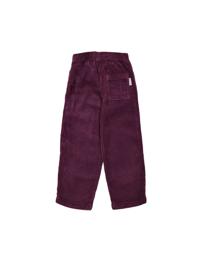 Pantalon confortable larges côtes violet