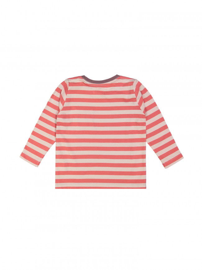 T-shirt stripe rood paars 04j