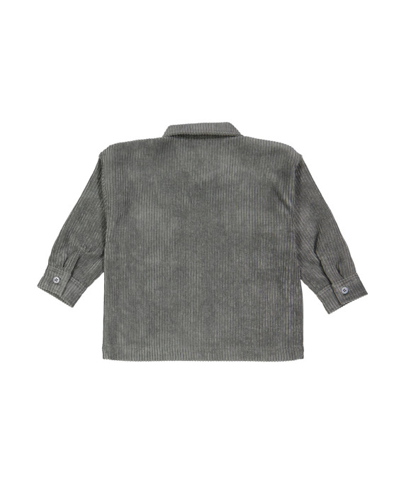 Chemise zippée velours gris