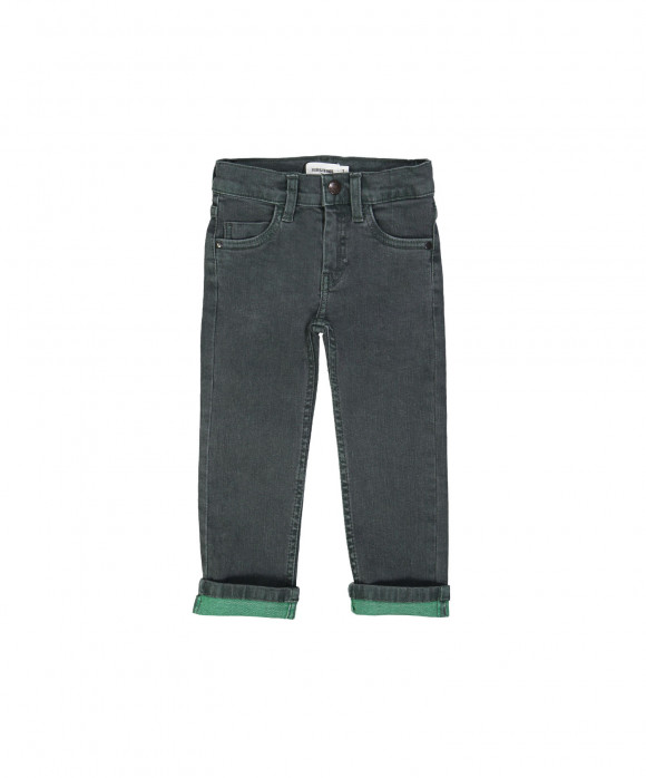 jeans grijs slim contrast groen