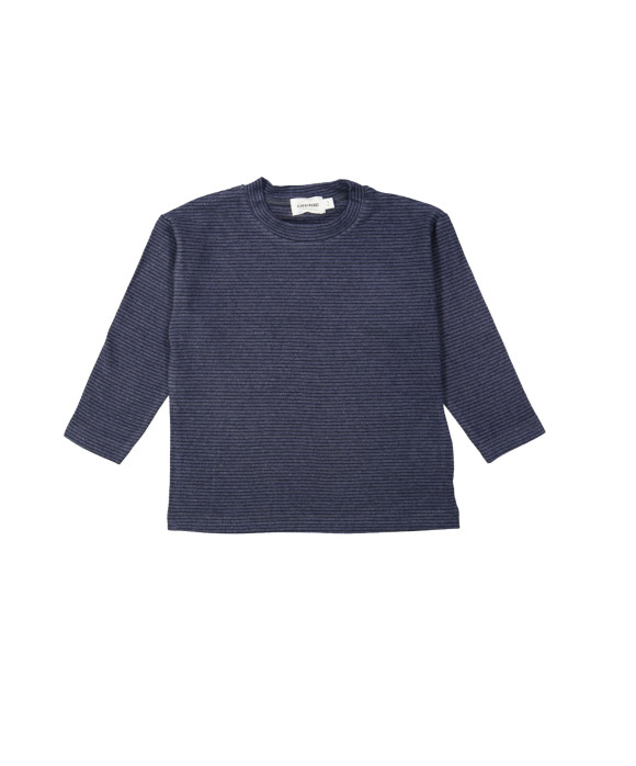 T-shirt streep donkerblauw 