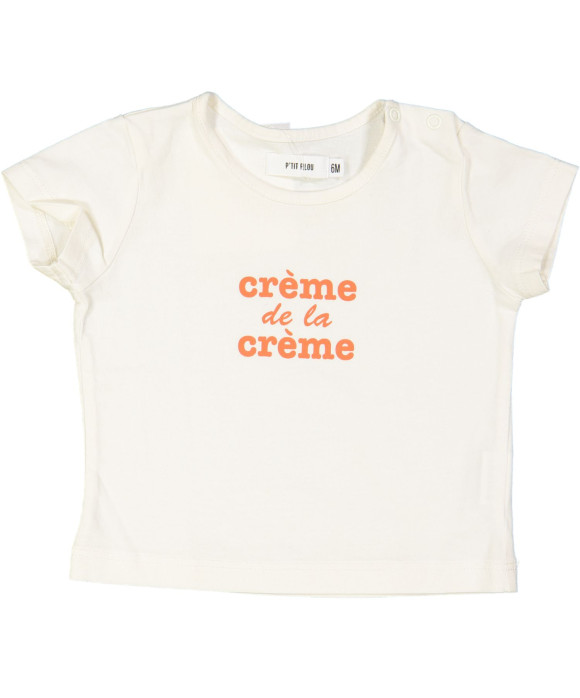 t-shirt beige crème de la crème 06m
