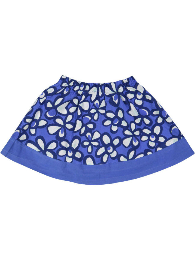 rok blauw bloem 04j