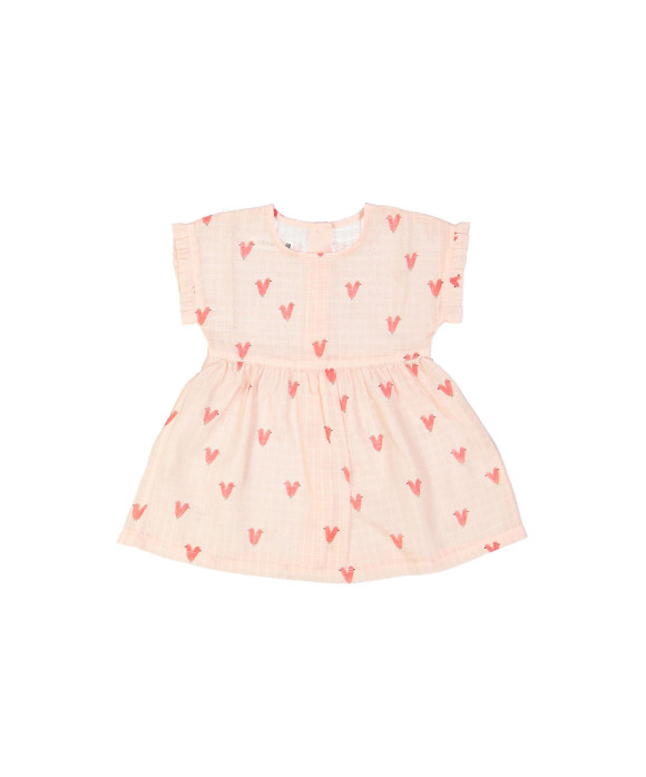 jurk mini lovebird lichtroze