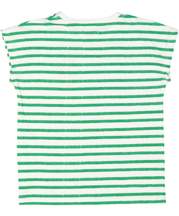 t-shirt wit groen gestreept 04j