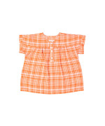 blouse plaid orange