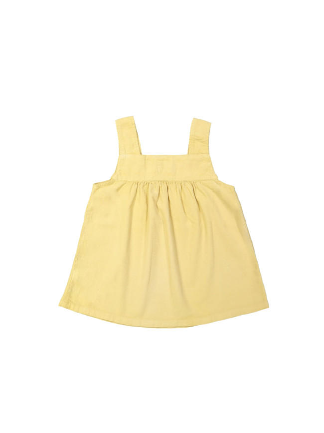 Robe côtelée jaune