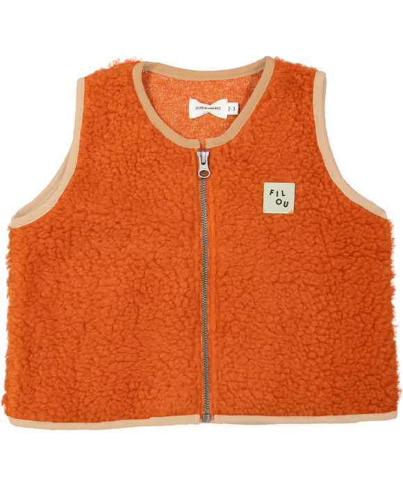 Bodywarmer teddy oranje