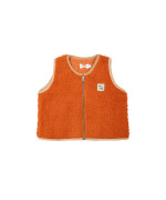 Bodywarmer teddy oranje 12m-18m Pre-order