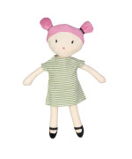 doll dress stripe lurex ecru