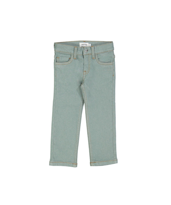 Jeans regular rits lichtgroen 