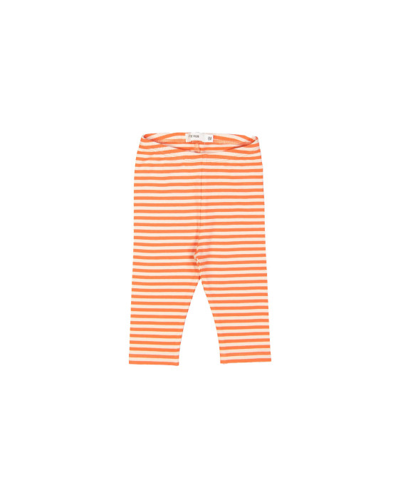 Legging mini rayure orange vif