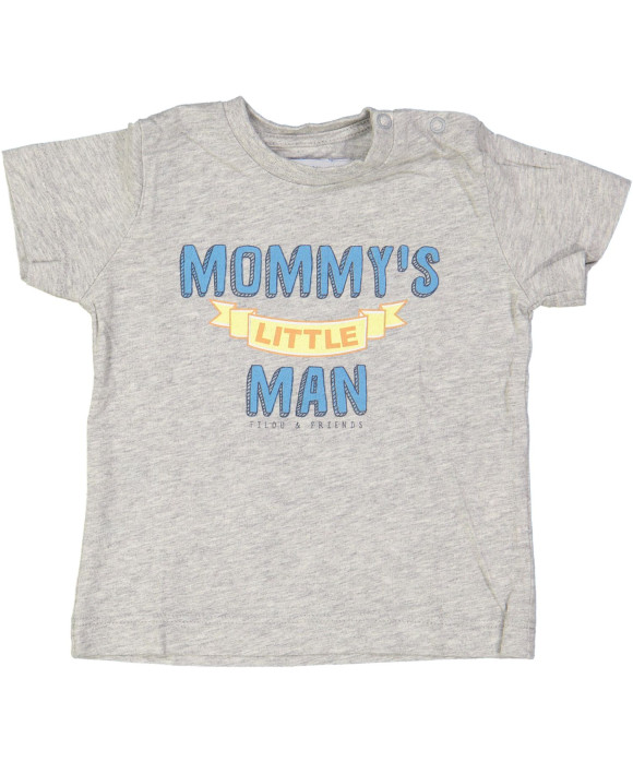 t-shirt grijs mommy's little man 06m