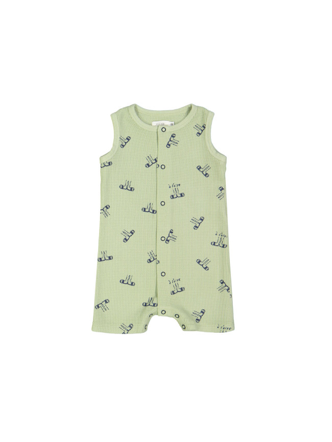 playsuit waffle à l'aise pistachio