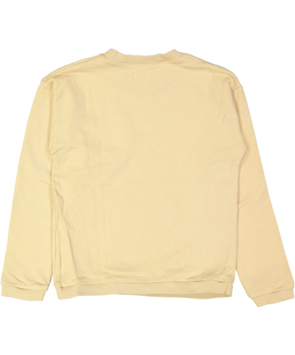sweater geel roze wolkje 10j