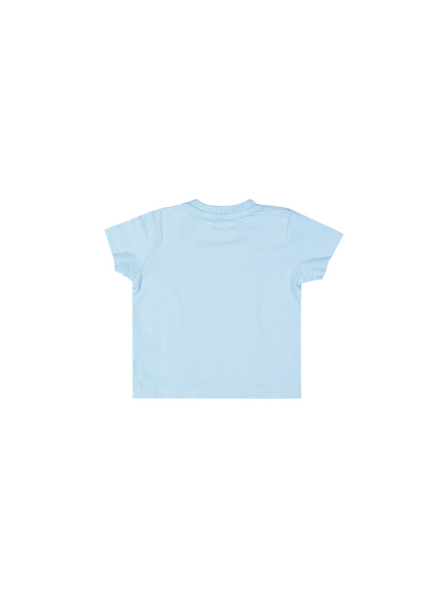 t-shirt mini comicface lichtblauw 18m