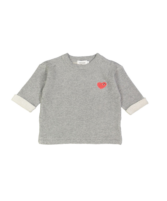 Sweater heart eye light gray