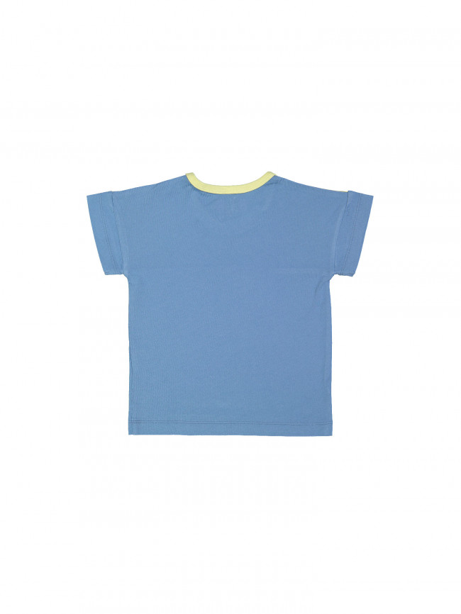 t-shirt boxy little dog blauw 04j