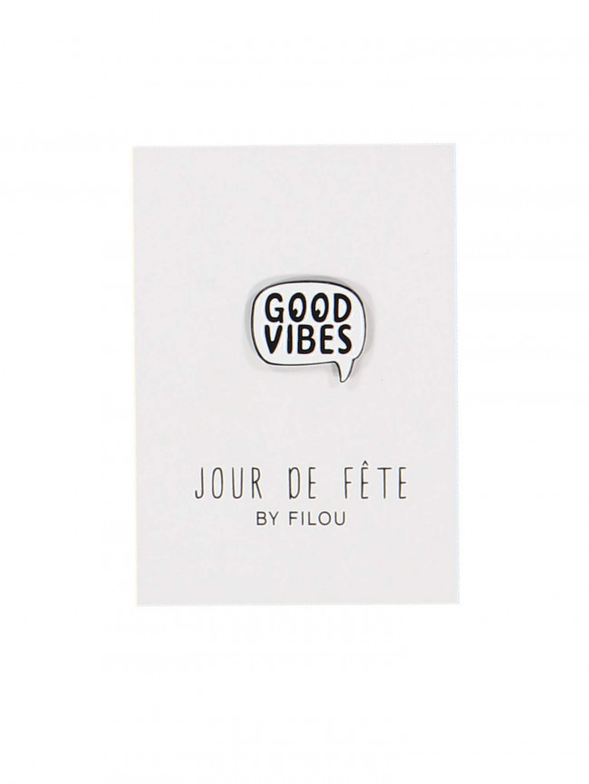pin good vibes grijs one size