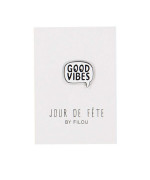 pin good vibes grijs one size