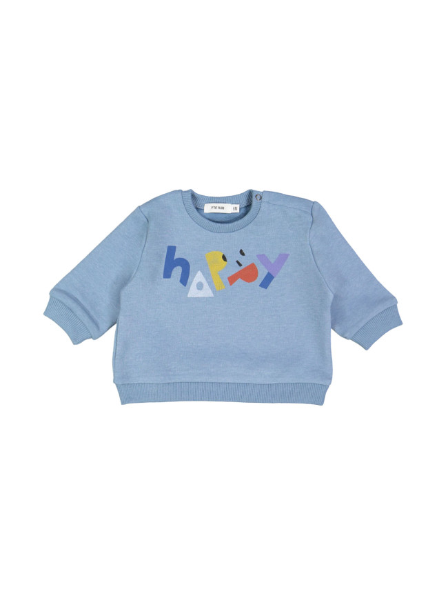 Sweater mini happy bleu clair