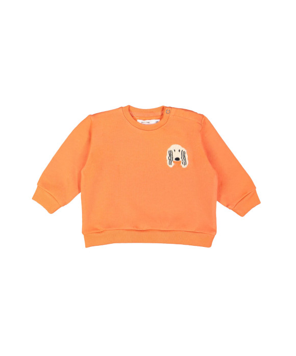 Sweater mini chien orange vif