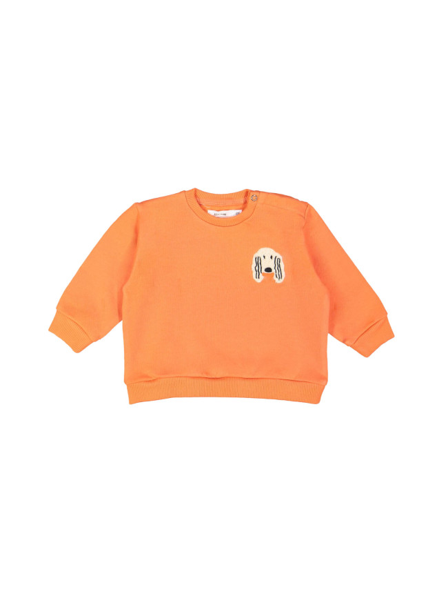 Sweater mini chien orange vif