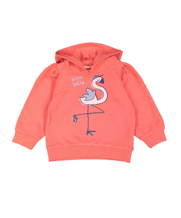 sweater kap flamingo rood