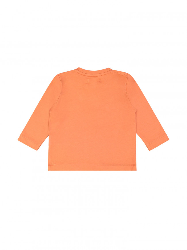 T-shirt mini home alone oranje 12m