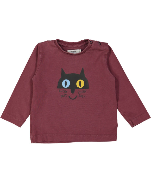 t-shirt rood lucky baby 12m