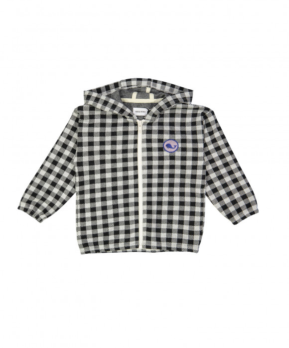 gilet ruit zwart wit