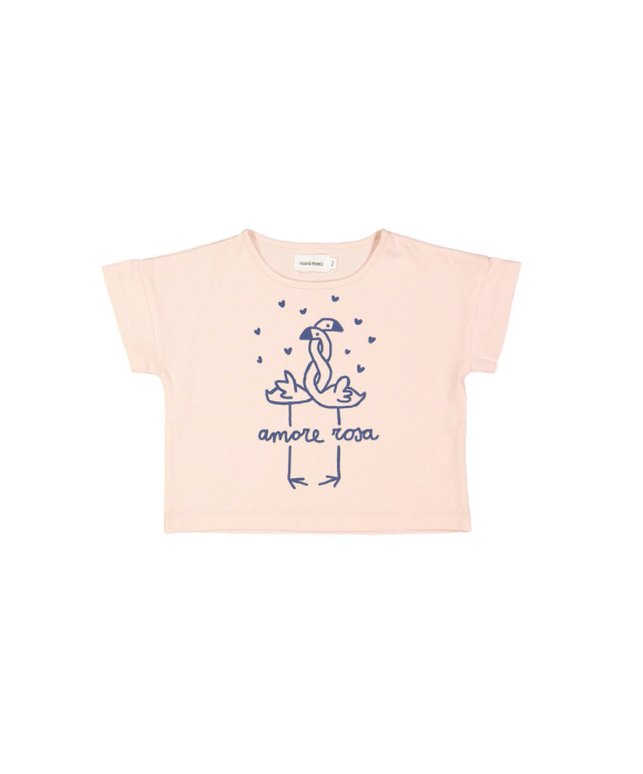 t-shirt amore rosa lichtroze