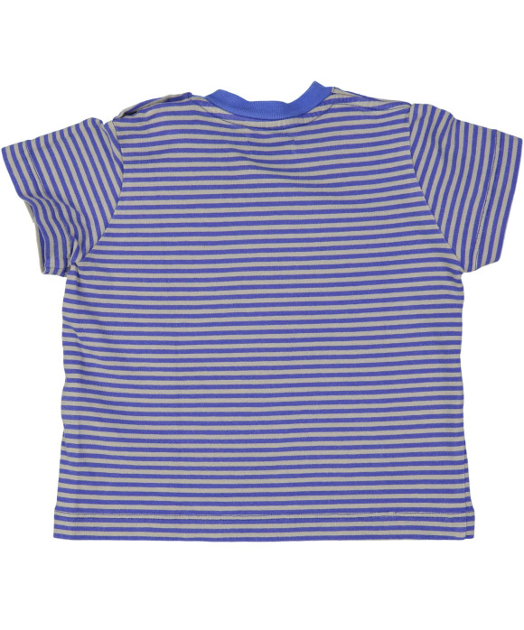 t-shirt blauw gestreept piraat 12m