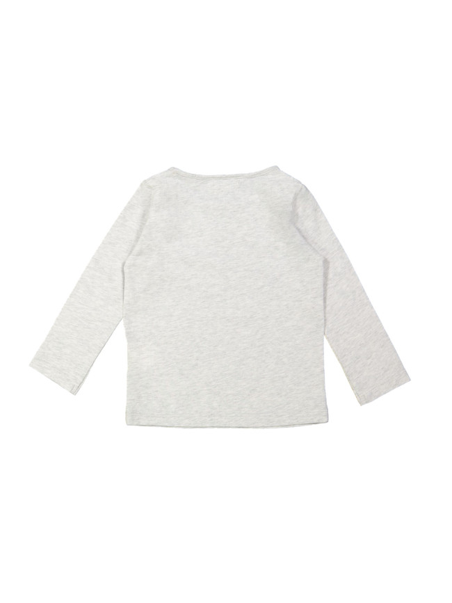 T-shirt flower melange lichtgrijs 12m