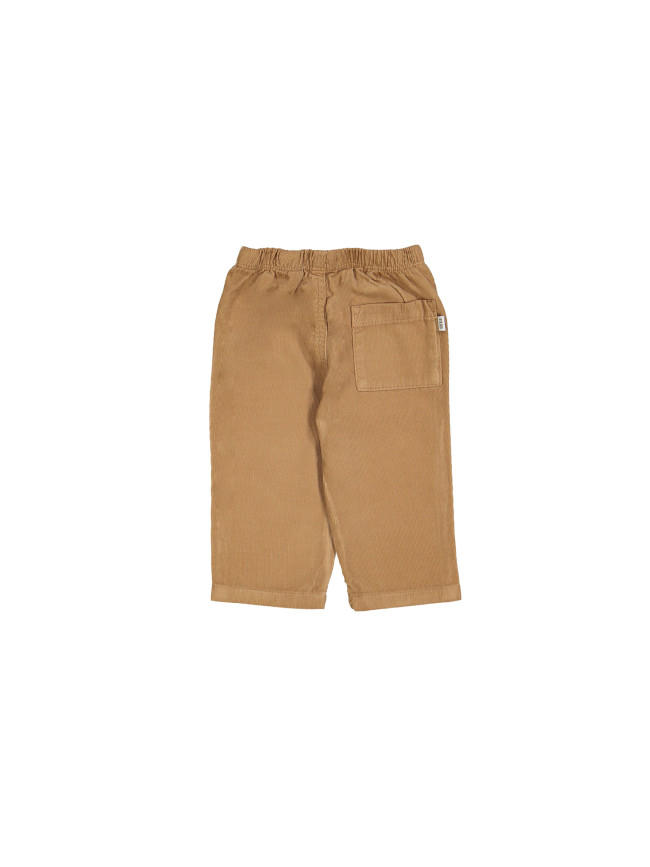 Pantalon comfy mini côtelé camel